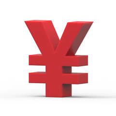 red yen symbol