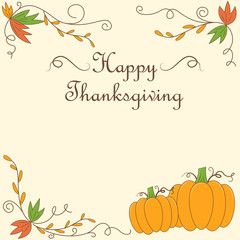 Thanksgiving day card design