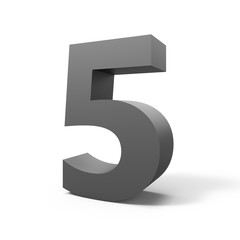 Fototapeta premium right grey number 5