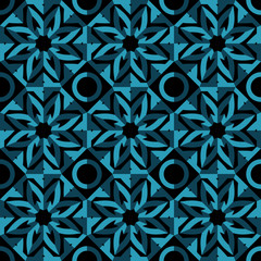 Beautiful seamless pattern. Dark geometric pattern. Mosaic.Volumetric background
