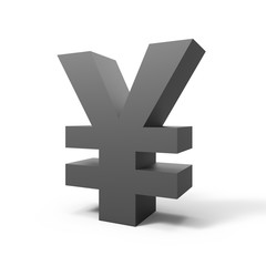 Obraz premium grey yen symbol