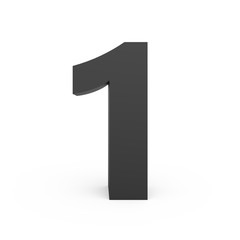 dark grey number 1