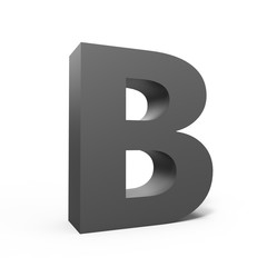 Grey letter B