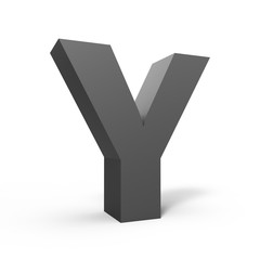 Grey letter Y