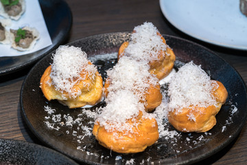 Duck liver perfiterole

