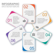 Fototapeta premium Vector infographic template, circular diagram, 6 options