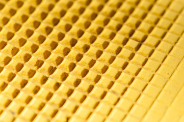 Yellow sole background with some spots isolated on white background