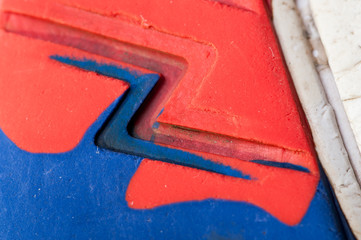 Red and blue sole background