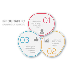 Vector infographic template, circular diagram, 3 options
