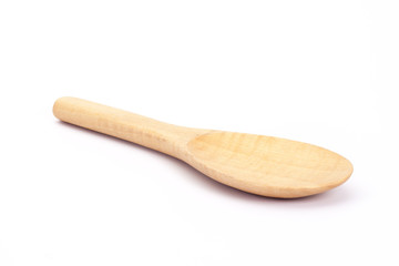 Woode spoon isolated on white background