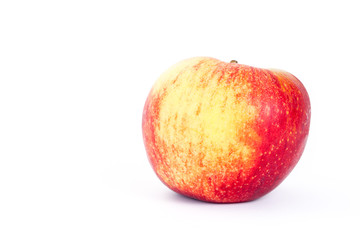 Red apple on white background