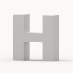 Matte grey font H