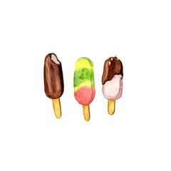 watercolor ice cream