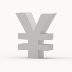 Obraz premium grey yen symbol