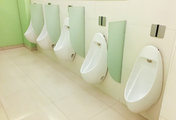 Urinals in an old building for men only