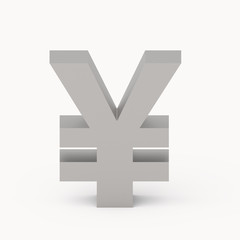 Obraz premium grey yen symbol
