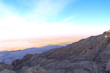 Obraz na płótnie Canvas Beautiful Morning view of Jebel Hafeet in Al ain, Abu Dhabi.