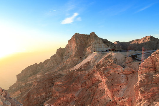 Beautiful Morning view of Jebel Hafeet in Al ain, Abu Dhabi.