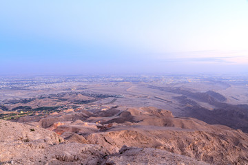 Fototapeta na wymiar Beautiful Morning view of Jebel Hafeet in Al ain, Abu Dhabi.