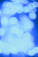 Blue Abstract christmas lights as background