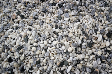 Texture, pattern, background. marble chips for landscaping pebbles close-up samples, marble pebbles