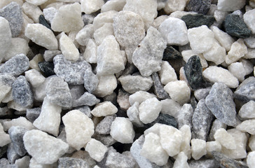 Texture, pattern, background. marble chips for landscaping pebbles close-up samples, marble pebbles