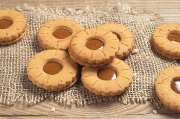 Cookies with caramel
