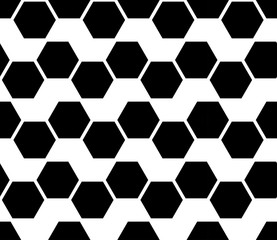 Abstract geometric black and white hipster fashion design print hexagon pattern