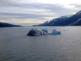 Fototapeta na wymiar Iceberg in College Fjord, Alaska.