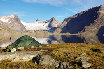 Camping at the glacier
