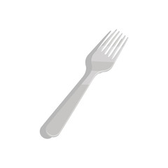 fork kitchen silverware utensil over white background. vector illustration