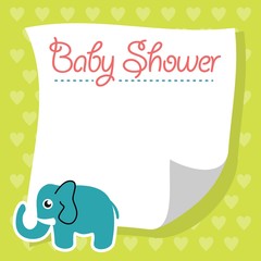 aby Shower design. animal icon. Blue illustration, vector grap