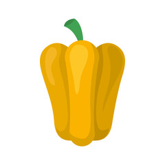 yellow pepper icon. vegetables healthy food design over white background. vector illustration