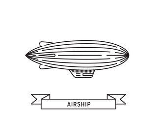 Dirigible and hot air balloons airship © shopplaywood