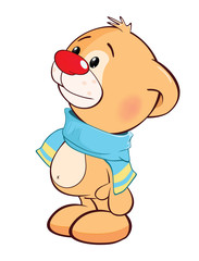  Illustration of a Stuffed Toy Bear Cub. Cartoon Character 