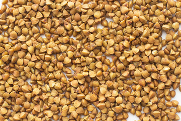 grains of buckwheat. background