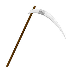 halloween scythe vector symbol icon design.