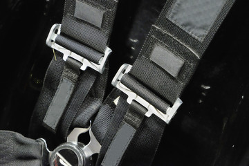 black belts with buckle for a sports car