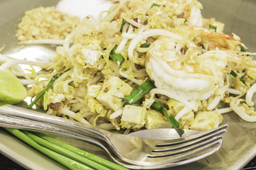 Thai food Pad thai, Stir fry noodles in padthai style.