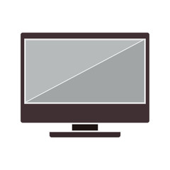screen monitor computer device icon over white background. vector illustration