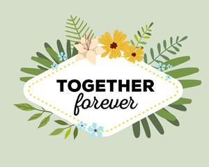 Vector illustration of floral template with beautiful flowers, l