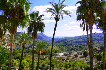 Fototapeta na wymiar montañas y vistas desde el pueblo del castell de guadalest en alicante valencia