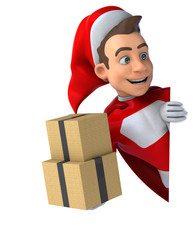 Fun superhero - 3D Illustration