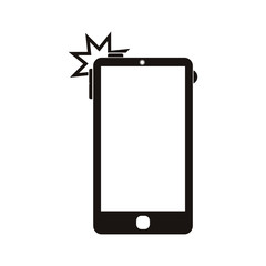 smartphone portable device with camera flash. vector illustration