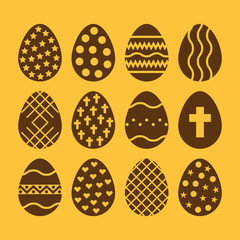 The egg and easter 12 icon. Easter, egg symbol. UI. Web. Logo. Sign. Flat design. App. Stock