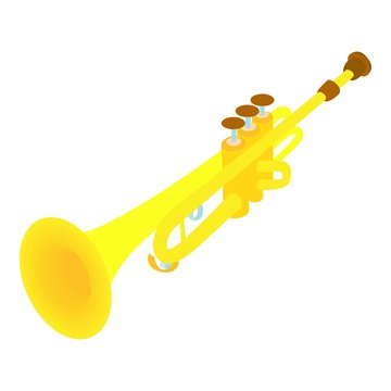 Trumpet Icon. Cartoon Illustration Of Trumpet Vector Icon For Web