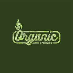eco friendly natural label organic product sticker logo