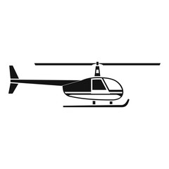 Helicopter icon. Simple illustration of helicopter vector icon for web design