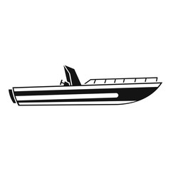 Motor speed boat icon. Simple illustration of boat vector icon for web design