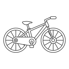 Bicycle icon. Outline illustration of bicycle vector icon for web design